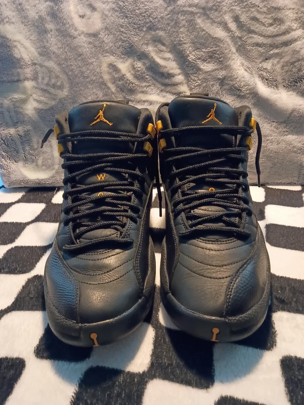 Jordan Men’s Black Sneakers with Yellow Accents